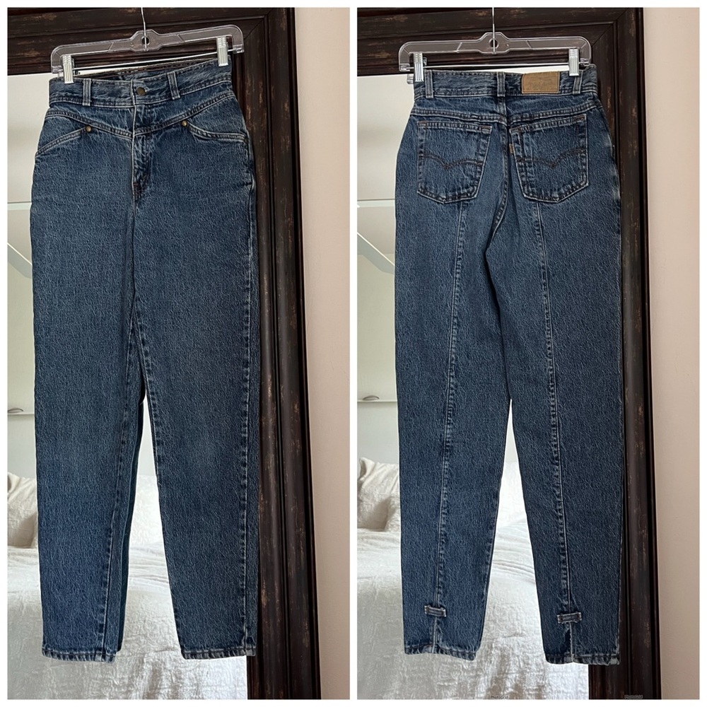 Vintage 80s Levi’s 544 High Waisted Denim Jeans Brown Tab